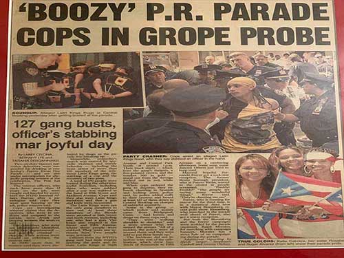 Article: 'Boozy' P.R. Parade Cops In Grope Probe: 127 gang busts, officer's stabbing mar joyful day